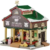 Lemax Pollys Rettungsstation für Hängebauchschweine 19 x 26 x 27 cm Weihnachtsdorf