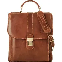 Piké Umhängetasche echt Leder, Made in Italy
