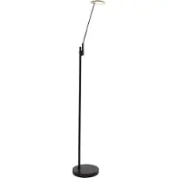 Steinhauer Stehleuchte Standlampe LED Wohnzimmerleuchte Dimmer Metall Schwarz H 143 cm