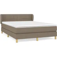 Syfax Boxspringbett mit Matratze Taupe 140x200 cm Stoff