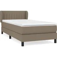 Syfax Boxspringbett mit Matratze Taupe 90x200 cm Stoff