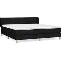 Syfax Boxspringbett mit Matratze Schwarz 180x200 cm Stoff