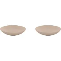 Mammoet Spirit Teller tief - 2er-Set, Steinzeug, Ø 21,5 cm, weiß, Seidenglanz, handwerkliche Form, für Pasta, Suppe oder als Servierteller