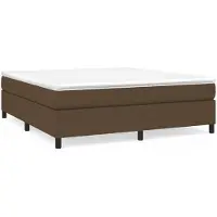 Syfax Boxspringbett mit Matratze Dunkelbraun 160x200 cm Stoff