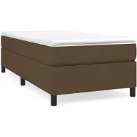 Syfax Boxspringbett mit Matratze Dunkelbraun 90x200 cm Stoff