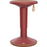 Interstuhl Sitzhocker ECO UPis1, biobasierter Kunststoff, Ø 330 x H 450–630 mm, weinrot