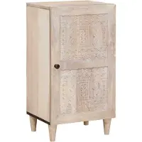 vidaXL Sideboard Bleached White 40 x 33 x 75 cm Massivholz Mango