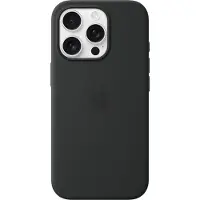 Apple Original iPhone 16 Pro Hülle - Silikon - Backcover/Soft Case - Schwarz