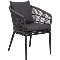 Gardenson Gartensessel-Set Genua 2er-Set Dunkelgrau
