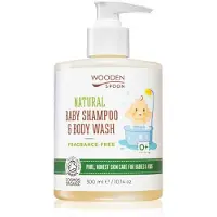 WoodenSpoon Unparfümiertes Duschgel und Haarshampoo für Kinder 2-in-1- 300 ml