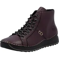 Rieker Damen Stiefelette mit Schnürung sportliches Design 71510, Größe:37 EU, Farbe:Rot