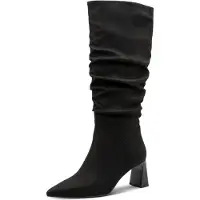 Tamaris Damen Stiefel rutschfest mit gerafften Schaft 1-25507-45, Größe:37 EU, Farbe:Schwarz
