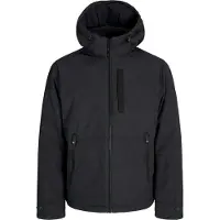Jack & Jones 12279063_2161_S, Anorak, Uni, Erwachsener, Reißverschluss, Polyester, Schwarz