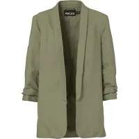 Pieces Longblazer "PCPIA BOSELLA BLAZER WVN NOOS" mit Leinen
