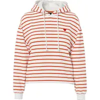 Pieces Kapuzensweatshirt "PCCHILLI LS HOODIE STRIPES EMB NOOS BC", Baumwollmischung, regular fit