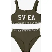 Svea Sportig Bikini mit Reißverschluss, Army Green, 110