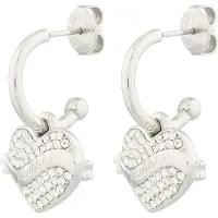 GUESS JUBE05477JWRHT/U Damen-Ohrringe Creolen Herz