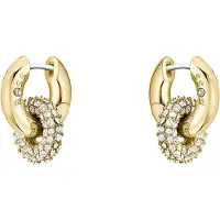 BOSS Goldfarbene Ohrringe mit verschlungenen Ringen und Pavé-Kristallen Grösse ONESI