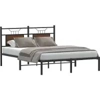 vidaXL Bettgestell ohne Matratze Braun Eiche 137x190 cm Holzwerkstoff