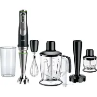 Braun Stabmixer "MultiQuick 9 MQ 9147X - 1200W, Stufenlosregulierbar, Dynamische Klinge" 1200 W Spritzschutz, Extra Mahlklinge, 2 Modi + Pulsfunktion, viel Zubehör