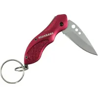 Munkees Faltbares Taschenmesser aus rotem Stahl 10,4 cm