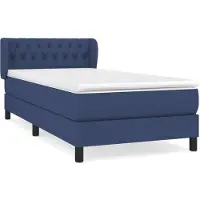 Syfax Boxspringbett mit Matratze Blau 90x190 cm Stoff