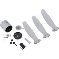 LUCANDE Deckenventilator Vindur, weiß, DC, leise Vindur, weiß / opal, für Wohn- / Esszimmer, Metall, Modern