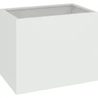 vidaXL Garten-Pflanzgefäß Weiß 50 x 32 x 40 cm Kaltgewalzter Stahl 876351