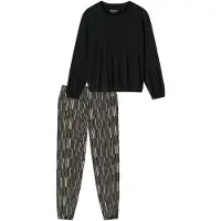 Schiesser Pyjama in Schwarz - 38