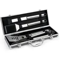 Leopold Vienna Grillkoffer Silber (4er Set)