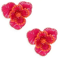 LOTT. gioielli Damen Schmuck Flower Earring L - Roze - Größe ONESIZE