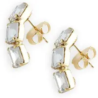 LOTT. gioielli Damen Schmuck Triple Curved Earring - Goudkleurig - Größe ONESIZE