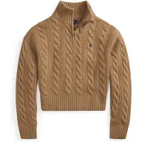 Ralph Lauren für Damen. 211972130002 Brauner Pullover aus gestrickter Wolle und Kaschmir (M), Lässig