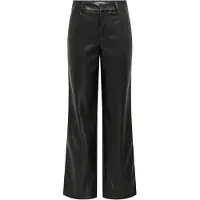 ONLY Kunstlederhose in Schwarz - XL/L32