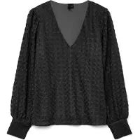 Vero Moda Bluse Vmbecca 10336137 Schwarz Regular Fit