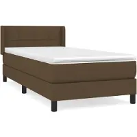 Syfax Boxspringbett mit Matratze Dunkelbraun 100x200 cm Stoff