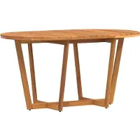 vidaXL Garten-Esstisch Oval 150x90x75 cm Massivholz Akazie