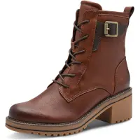 Marco Tozzi Damen Stiefelette Boot mit Zierschnalle 2-25213-45, Größe:38 EU, Farbe:Braun