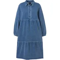 Ulla Popken Midikleid in indigo denim | Gr.: 42-44