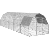 vidaXL Hühnerstall mit Dach 2,5x10x2,25 m Verzinkter Stahl
