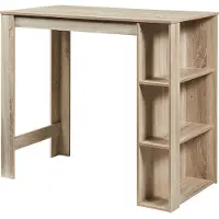 En.casa Bartisch Danderyd 120x60x106 cm mit 3 Ablagefächern Eicheoptik