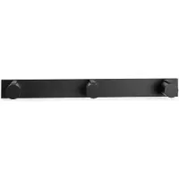 Inofix Dreifacher zylindrischer Kleiderbügel mattschwarz 3089-3
