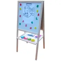3toysm Tafel mit Farbbechern und Clips, naturfarben –