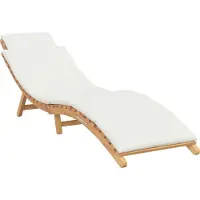 vidaXL Garten Sonnenliege Braun 198 x 55 x 58,5 cm Massivholz Teak