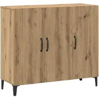vidaXL Sideboard Artisan-Eiche 90x34x80 cm Holzwerkstoff