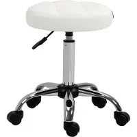 HOMCOM Höhenverstellbar Arbeitshocker Drehbar Ø35 5 x 51-67 cm