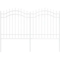 vidaXL Gartenzaun WOERDEN 240 x 165 cm Pulverbeschichteter Stahl Weiß