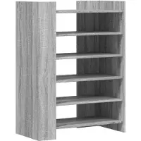 vidaXL Schuhschrank Grau Sonoma 74,5x37,5x100 cm Holzwerkstoff