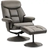 HOMCOM Liegesessel-81L x 95B x 107H cm-Grau | Gr.: onesize