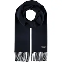 Fraas Schal Cashmink Scarf with Fringes Blue